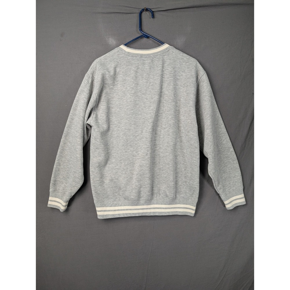 Peanuts Joe Cool Snoopy Gray Varsity Crewneck Sweatshirt Large 5810 - Picture 2 of 7